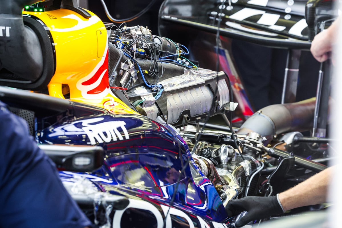 Red Bull’s RB22 Ford engine power unit during the F1 Aramco pre-season testing in Bahrain, February 2026
