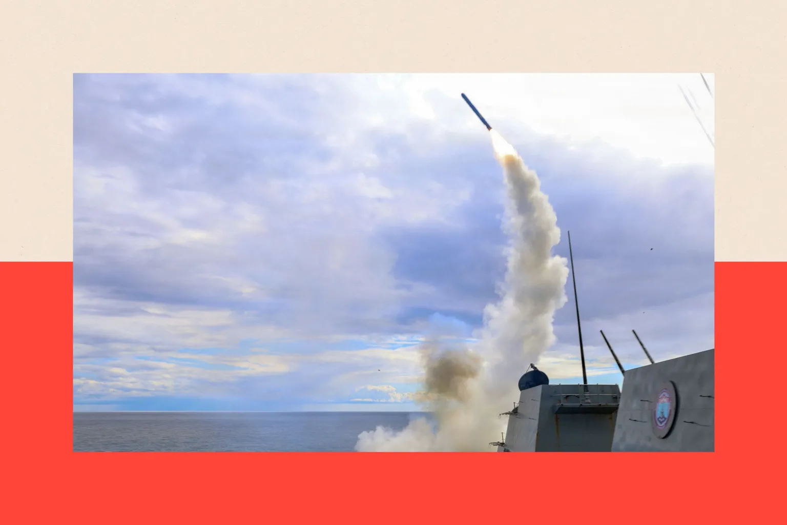 US Navy via US Navy released handout, Arleigh Burke-class guided-missile destroyer USS Thomas Hudner (DDG 116) fires a Tomahawk land attack missile 