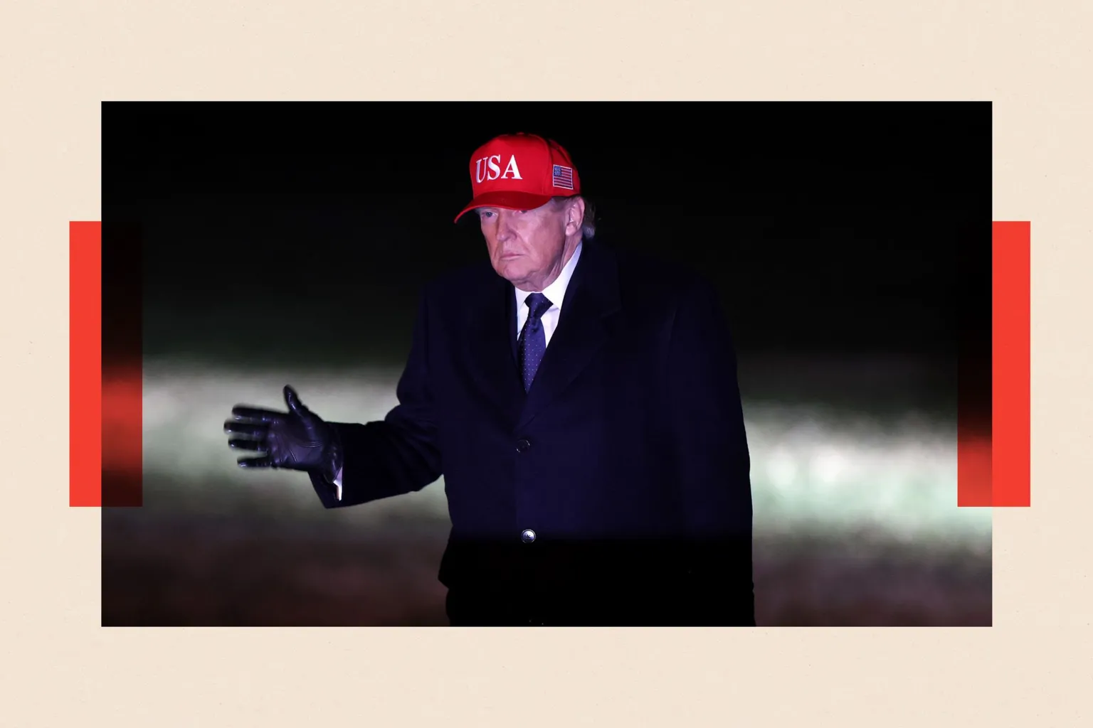  US President Donald Trump walks across the South Lawn as he returns to the White House 
