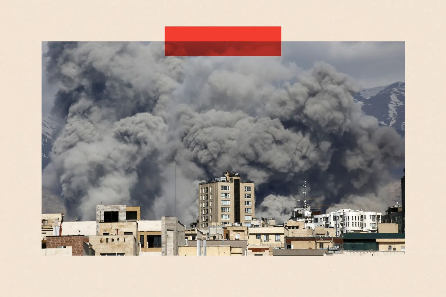  Smoke rises from the area after it was targeted in attacks in Tehran