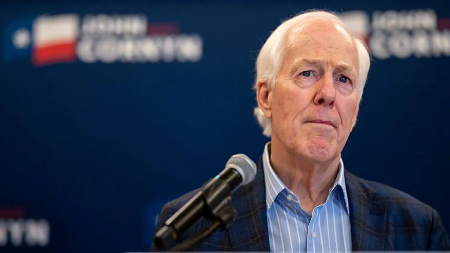  US Senator John Cornyn addresses supporters at an event