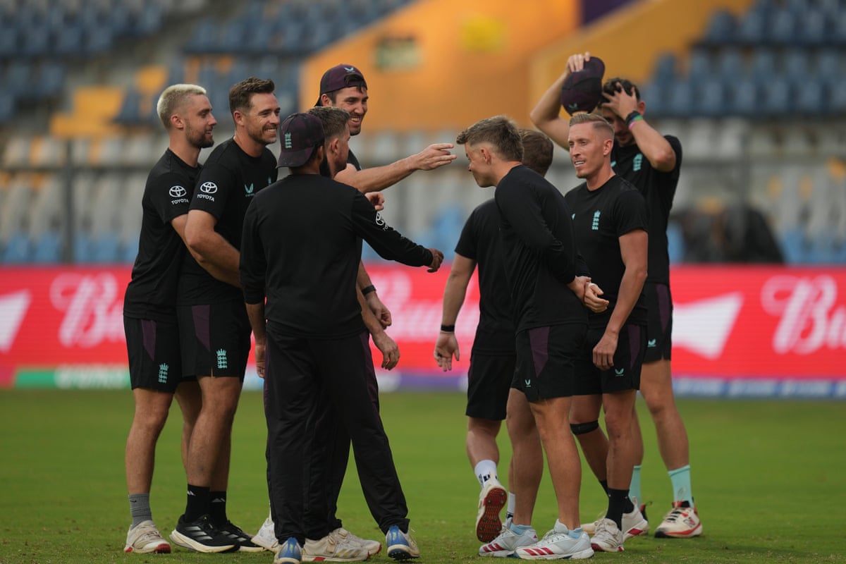 England train in Mumbai before their semi-final against India on Thursday.