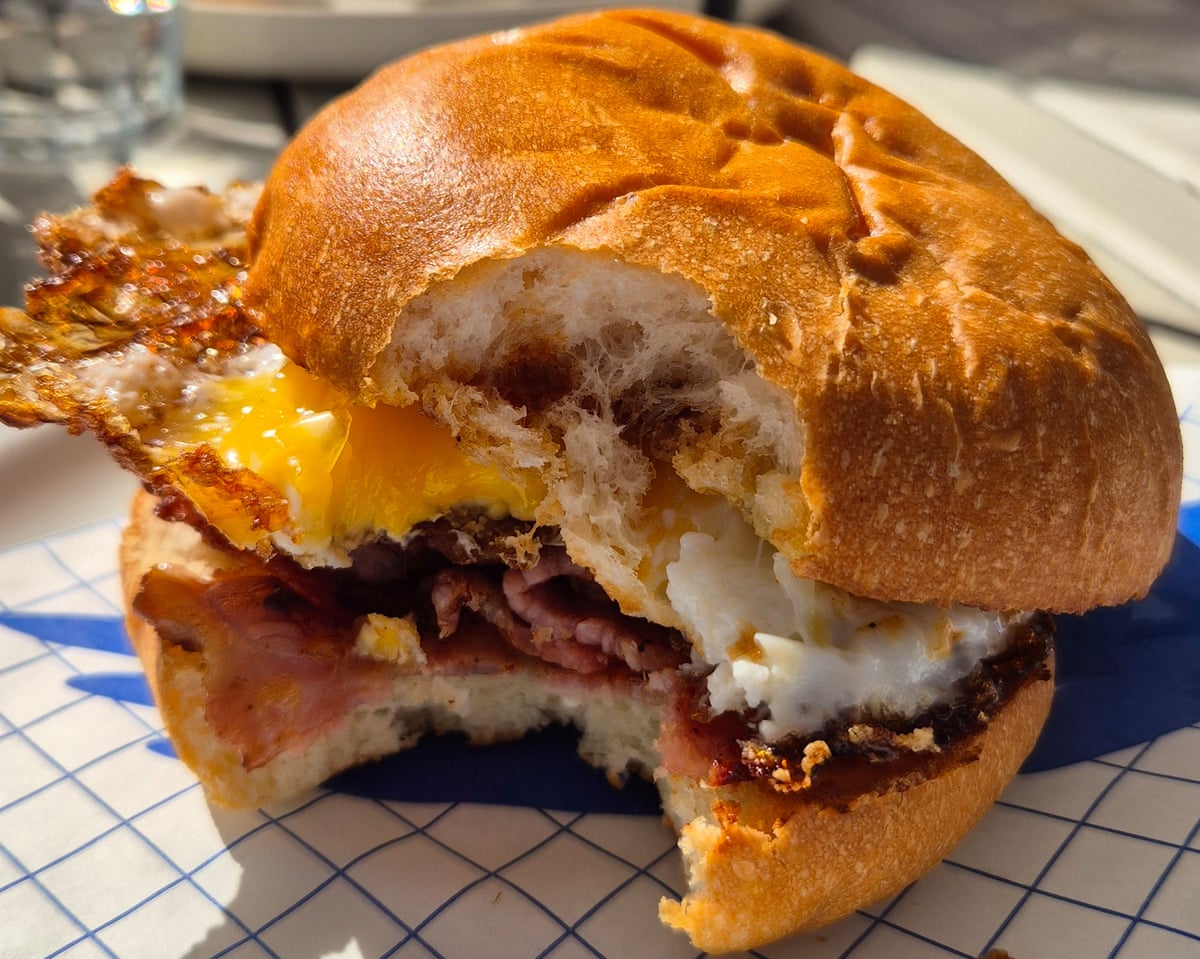 The bacon-and-egg butty Chris Paraskevas keeps banging on about