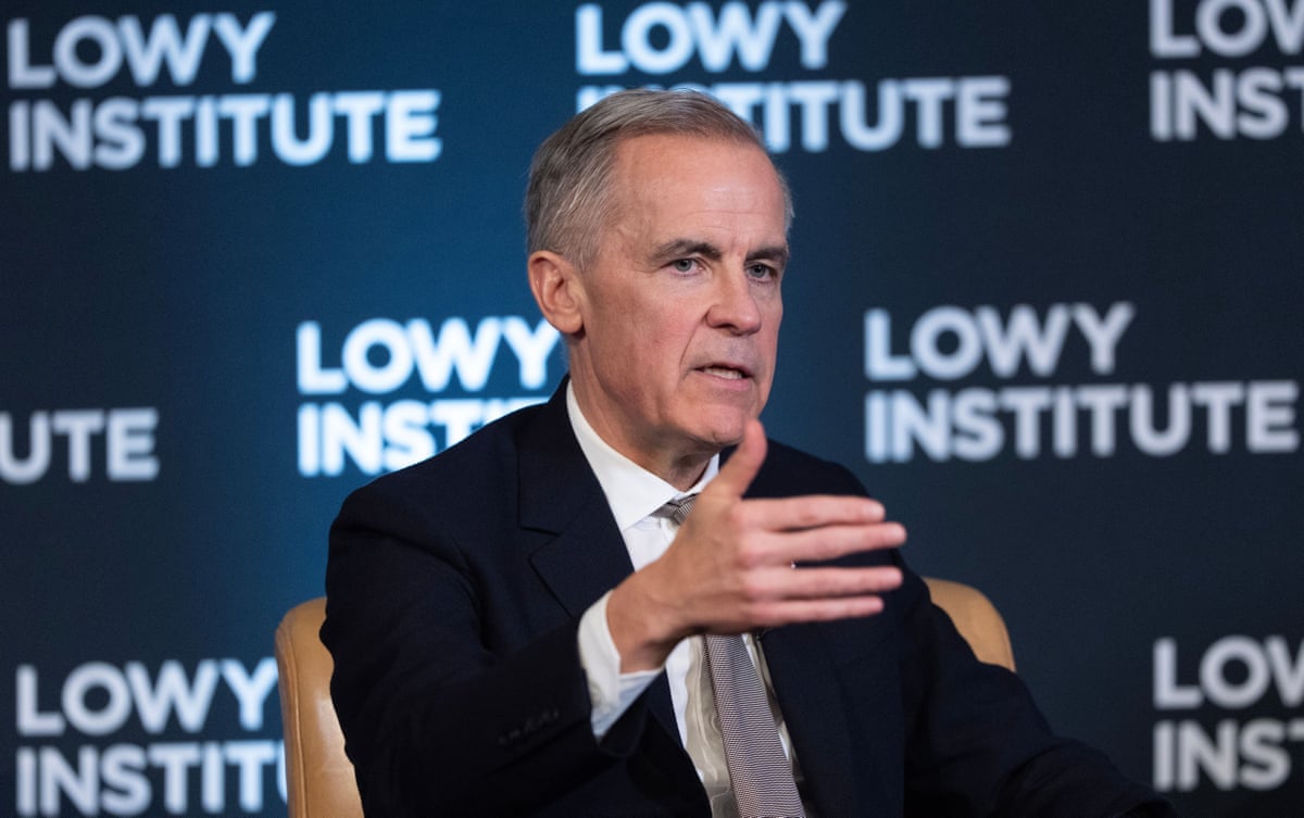 Canadian prime minister, Mark Carney, responds to a question as he takes part in a discussion at the Lowy Institute in Sydney on Wednesday.