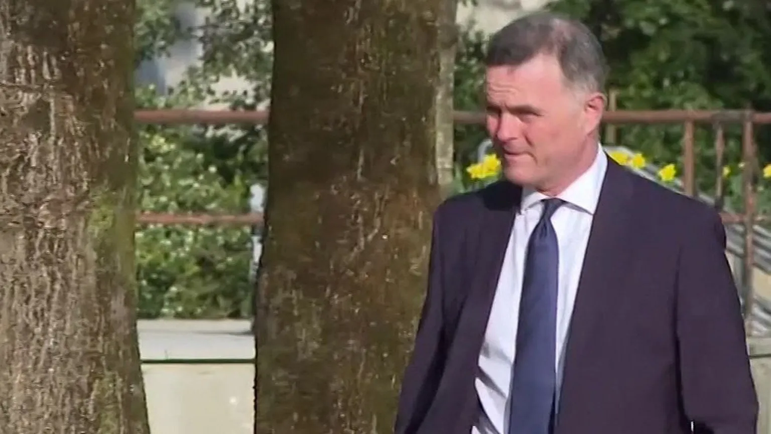 Evan Williams arriving at court 