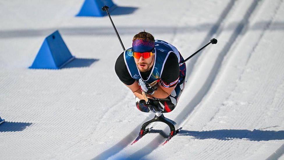 Scott Meenagh competing at the 2026 Winter Paralympics