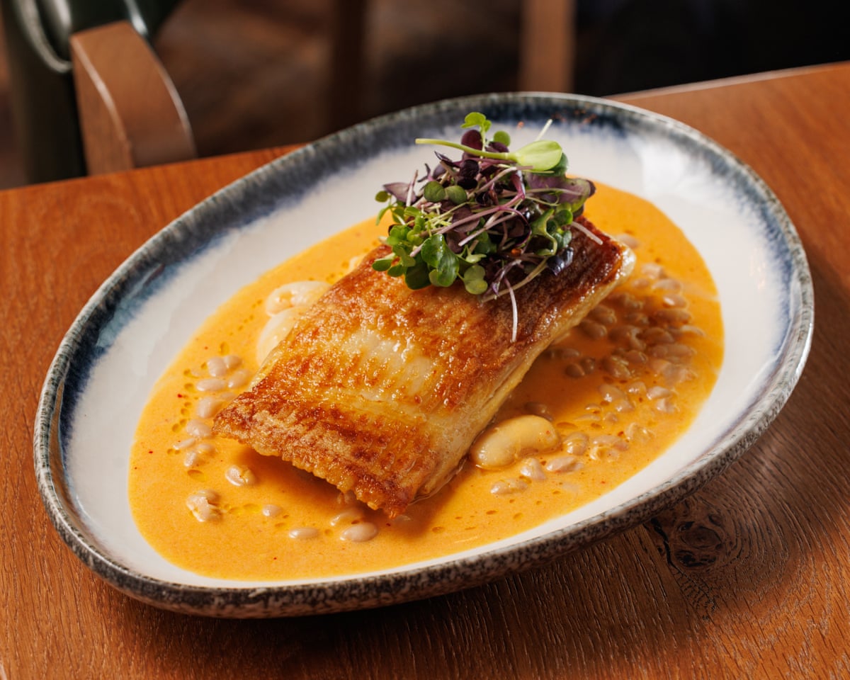 The Cornish skate with butterbeans and espelette sauce.