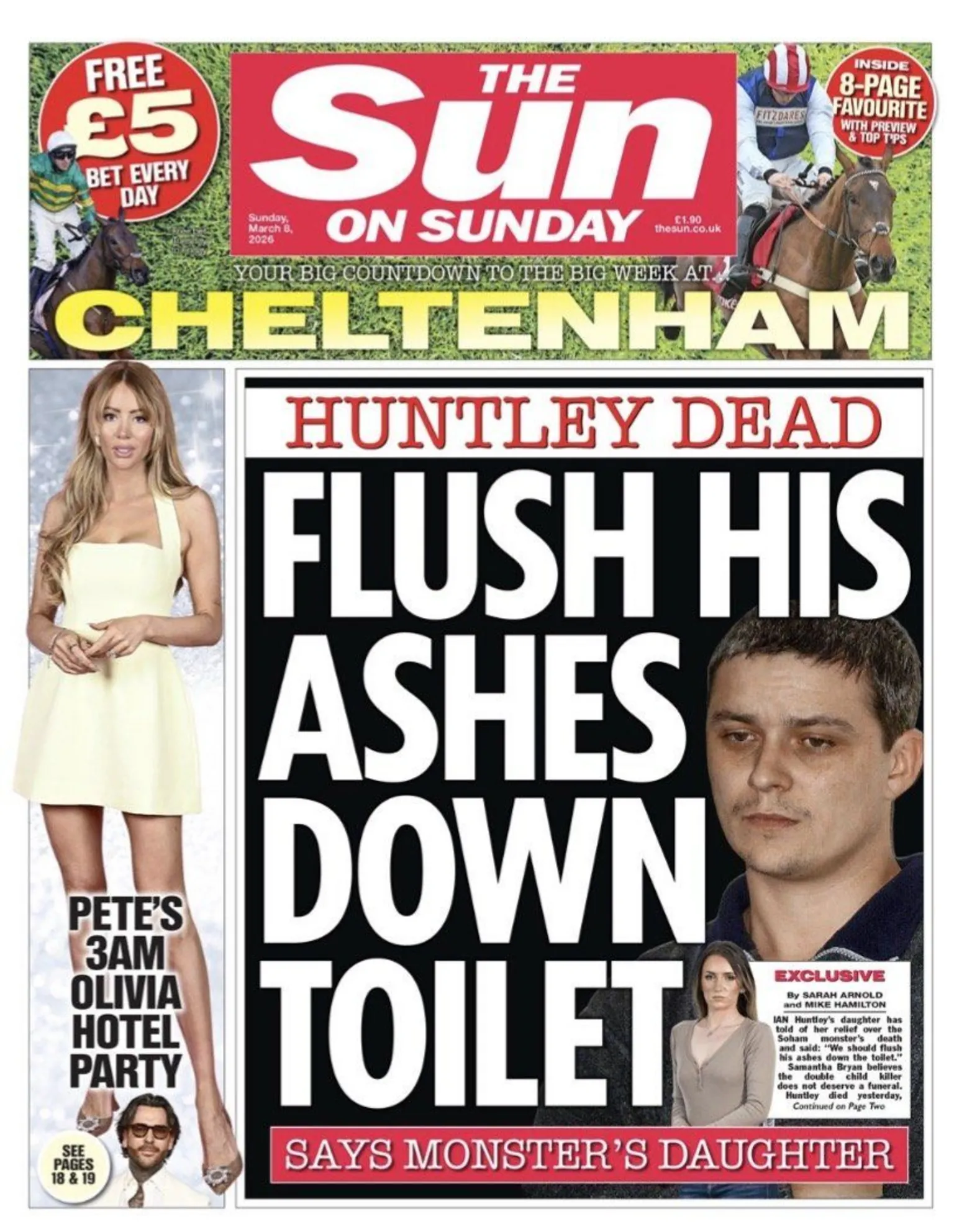 The front page of the Sun reads: 