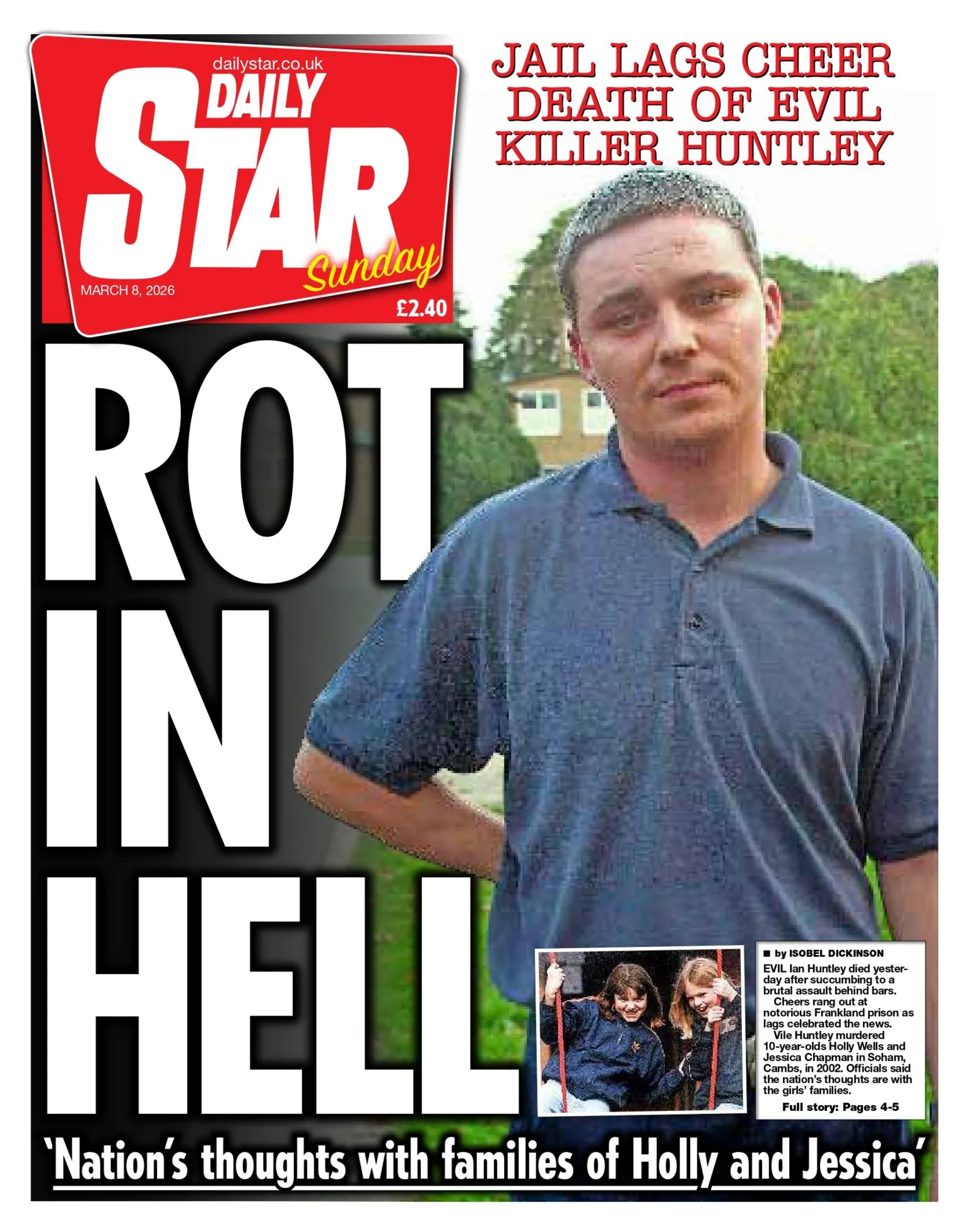 The front page of the Daily Star reads: 
