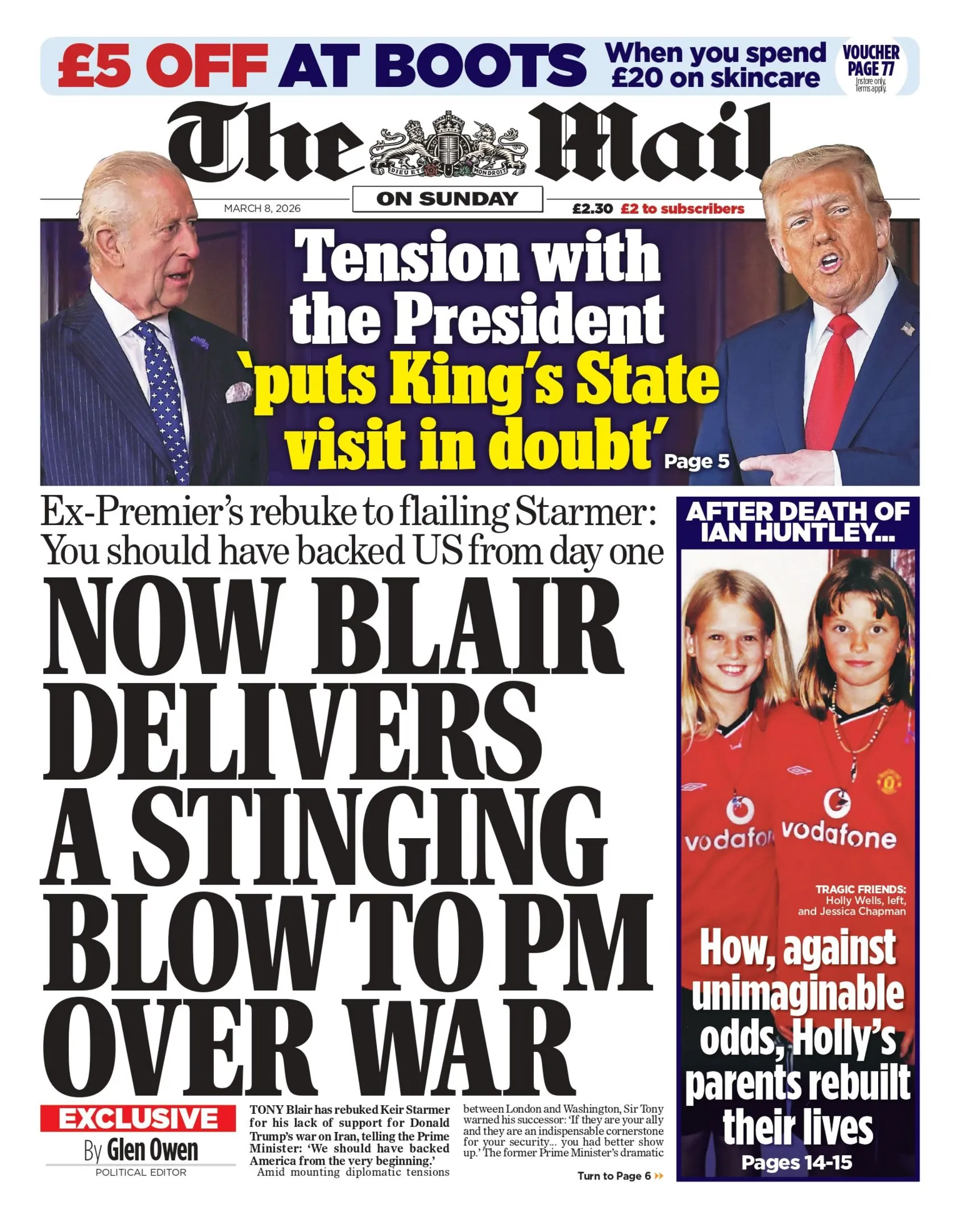 The front page of the Mail reads: 