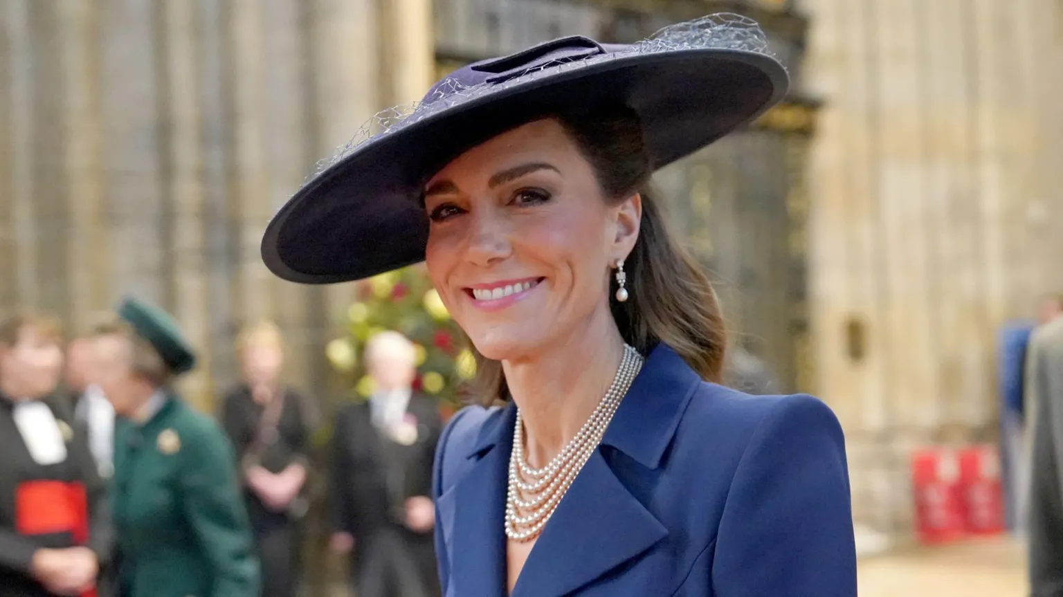  Princess of Wales arriving at the Commonwealth service in Westminster Abbey