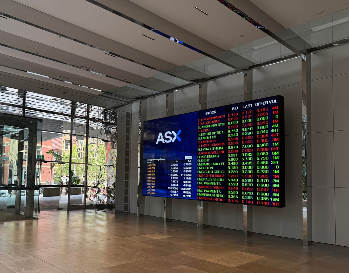 The Australian Securities Exchange (ASX) in Perth on 9 March.