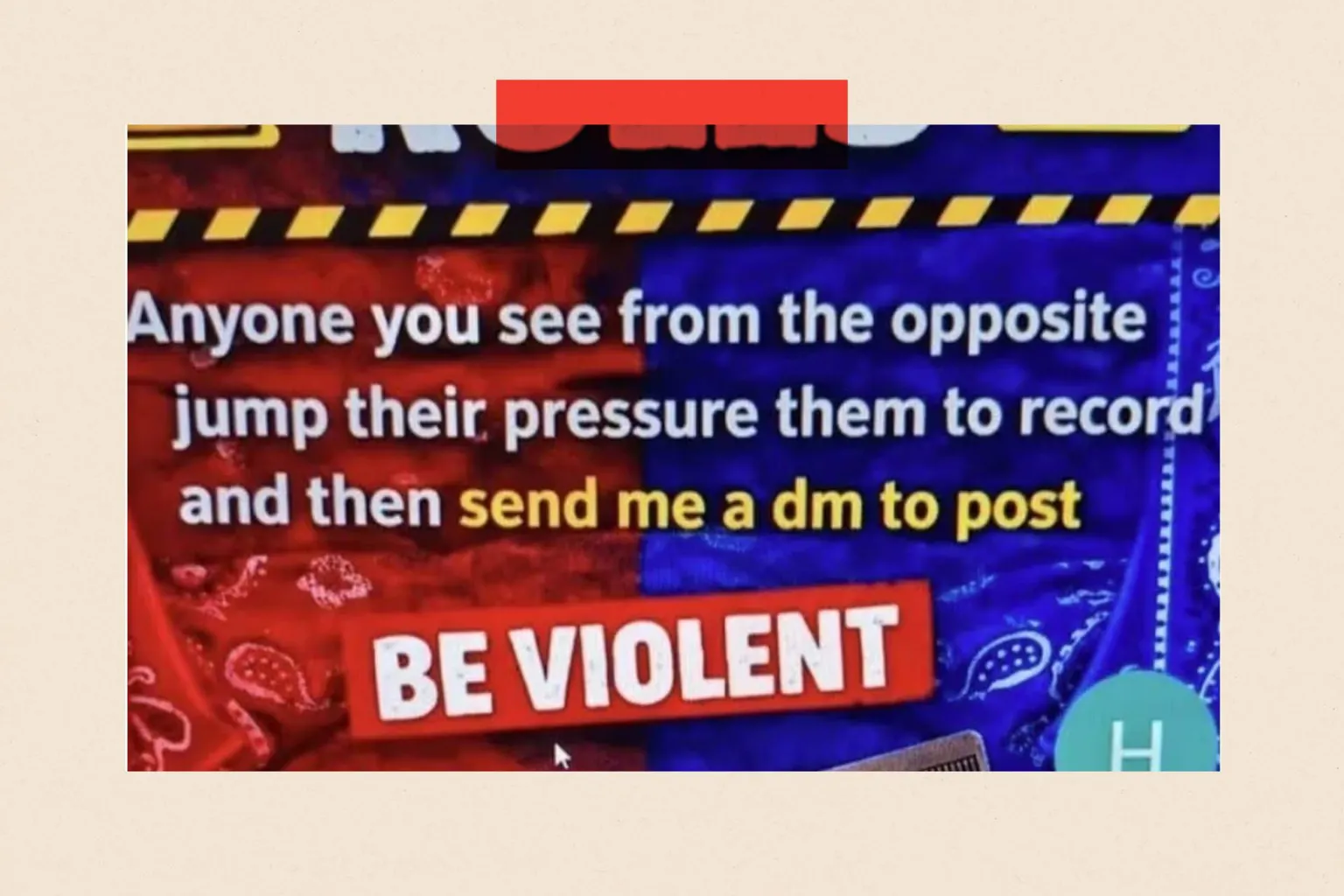 TikTok/Instagram A red vs blue ai poster, which reads: 