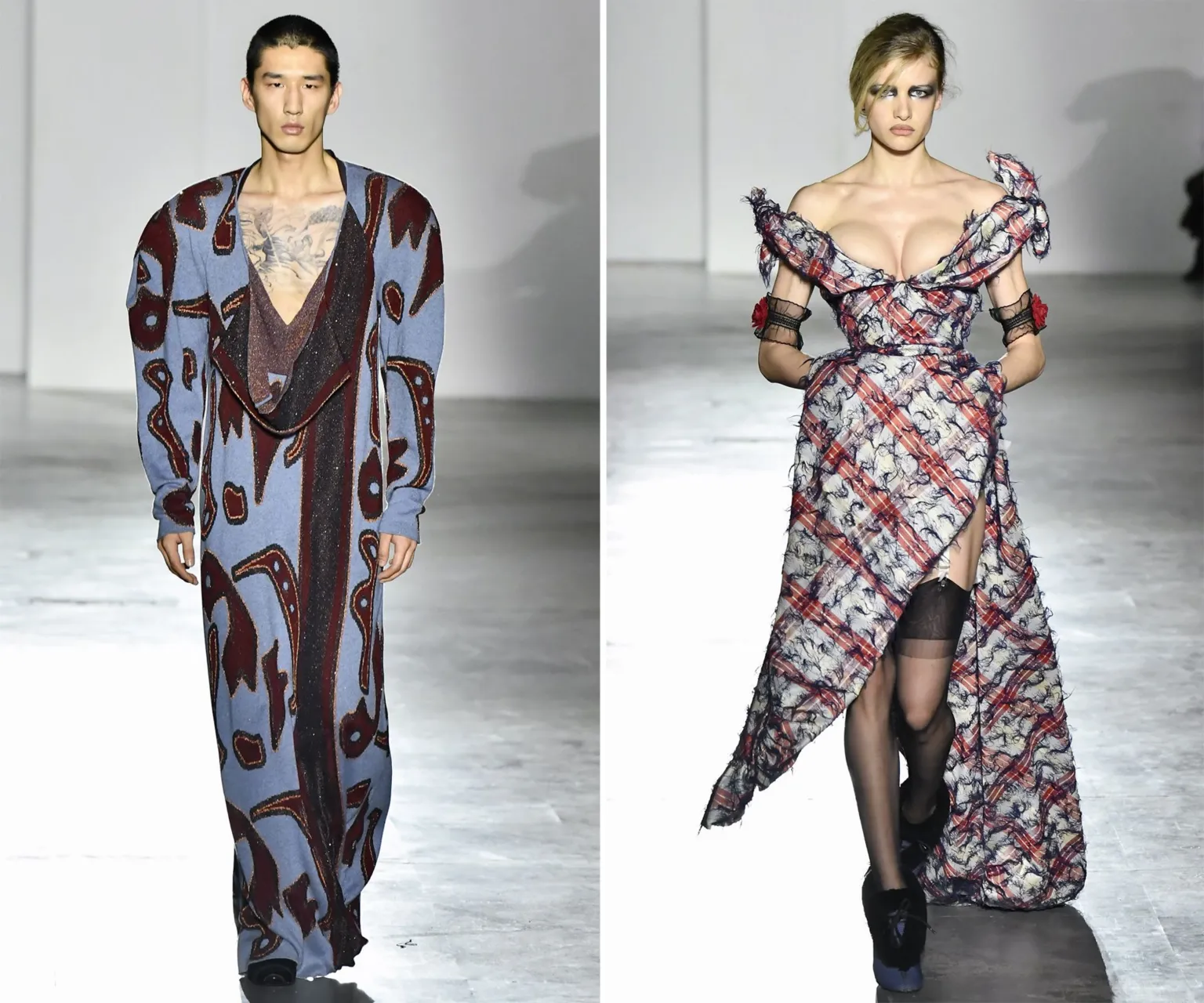 Aurore Marechal/ A model walks the runway during the Vivienne Westwood Womenswear Fall/Winter 2026-2027 show as part of Paris Fashion Week on March 07, 2026 in Paris, France. 