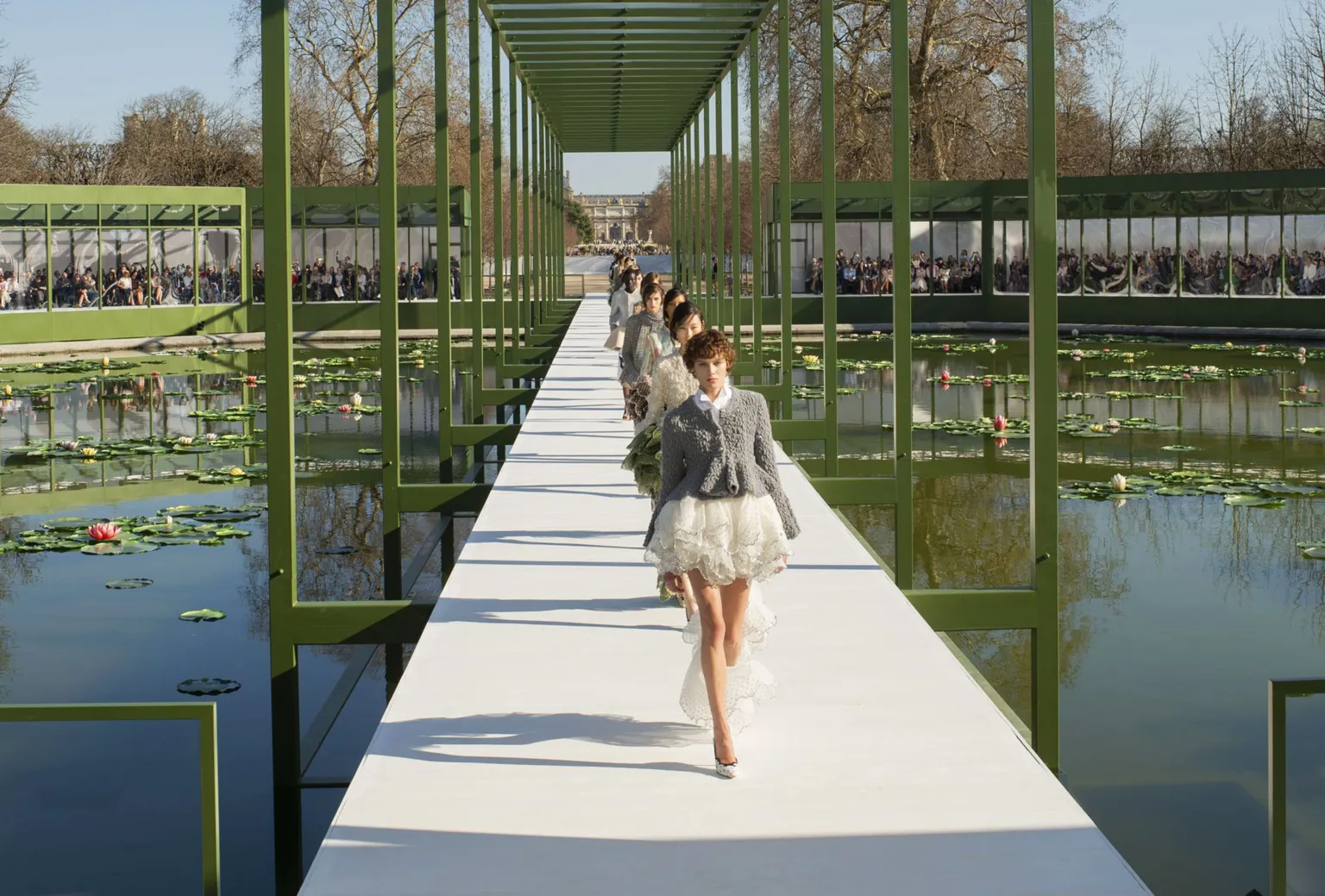 Victor VIRGILE/Gamma-Rapho via Models walk the runway during the Christian Dior Ready to Wear Fall/Winter 2026-2027 fashion show as part of Paris Fashion Week on March 03, 2026 in Paris, France. 