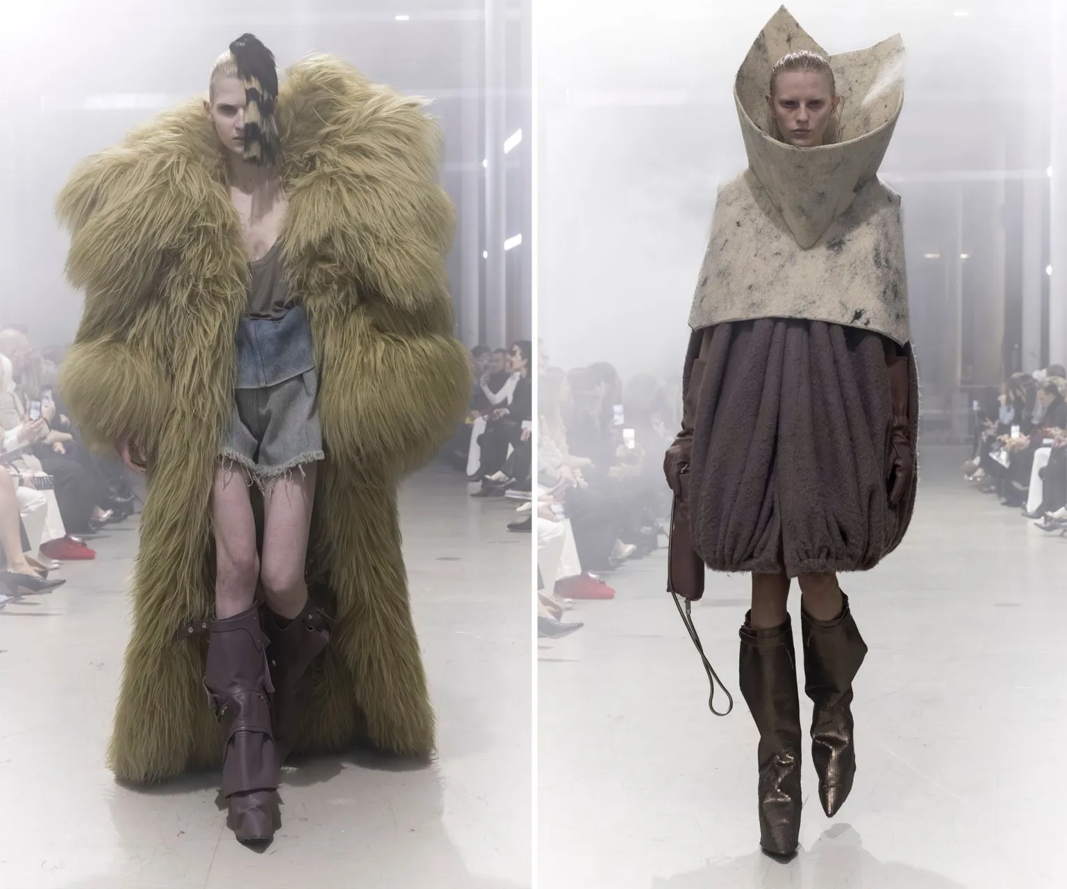 NOWFASHION/Shutterstock Model on the runway at the Rick Owens fashion show in Paris, Fall Winter 2026 Ready To Wear Fashion Week, 