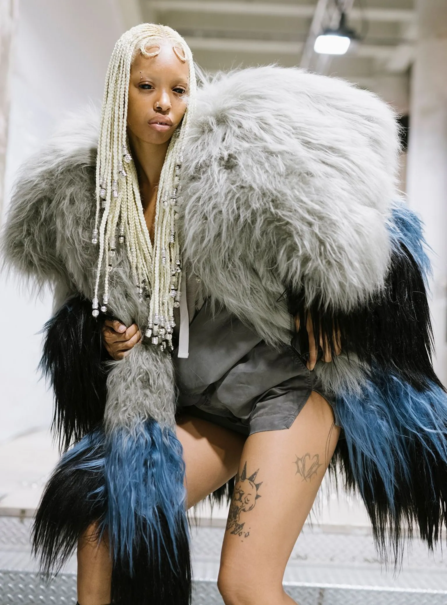 Vanni Basetti/WWD via Backstage at the Rick Owens fashion show as part of Paris Fashion Week Fall 2026 held at Palais de Tokyo on March 5, 2026 in Paris, France. 