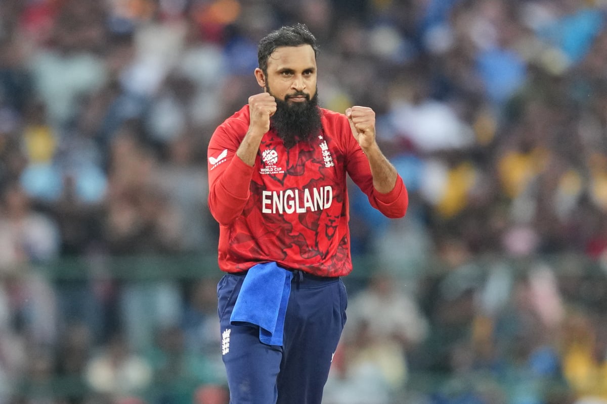 England's Adil Rashid celebrates the wicket of Sri Lanka's captain Dasun Shanaka during the T20 World Cup 2026