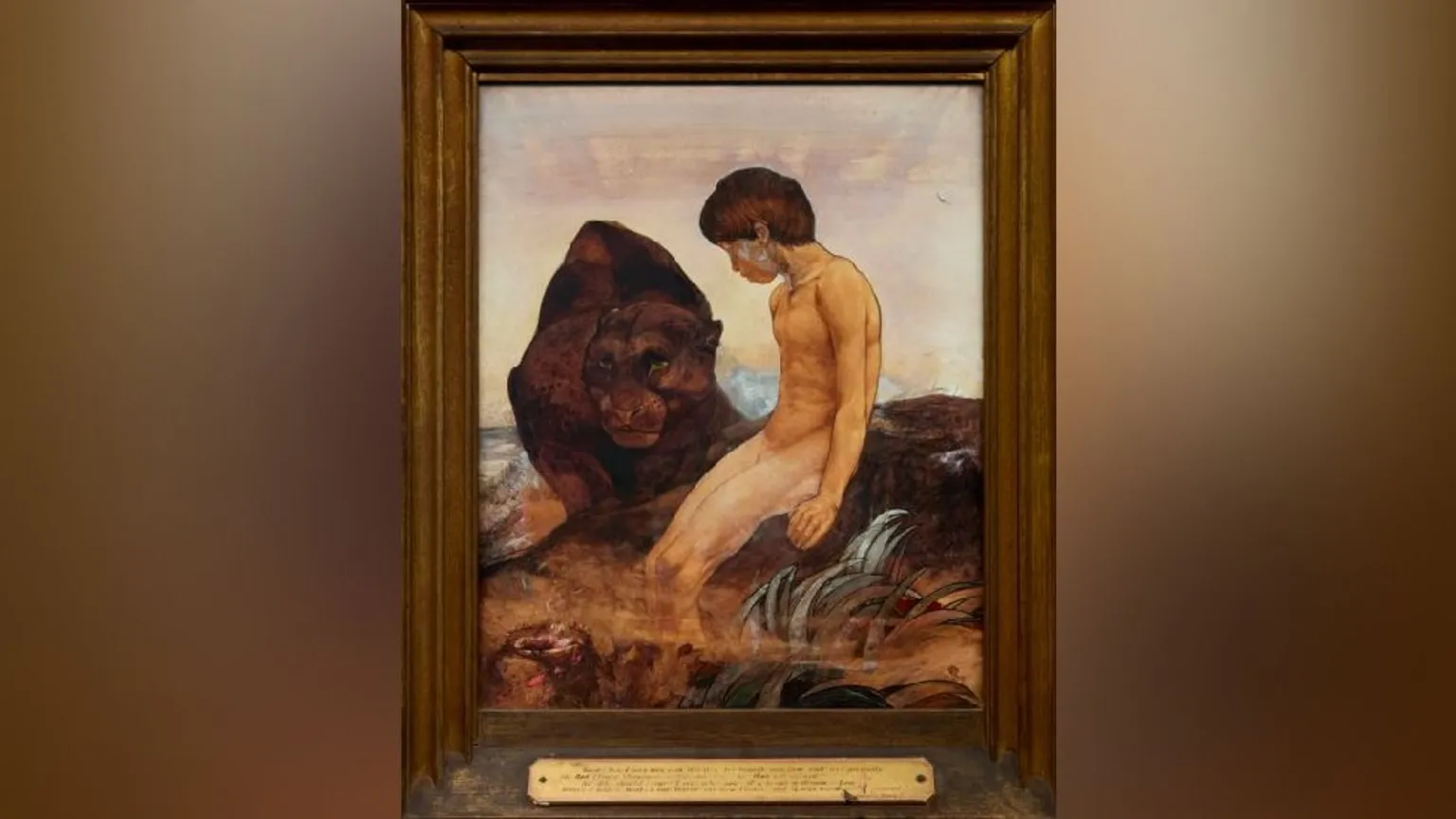 Roseberys A watercolour, by Edward Detmold, depicts The Jungle Book characters Mowgli and Bagheera. 