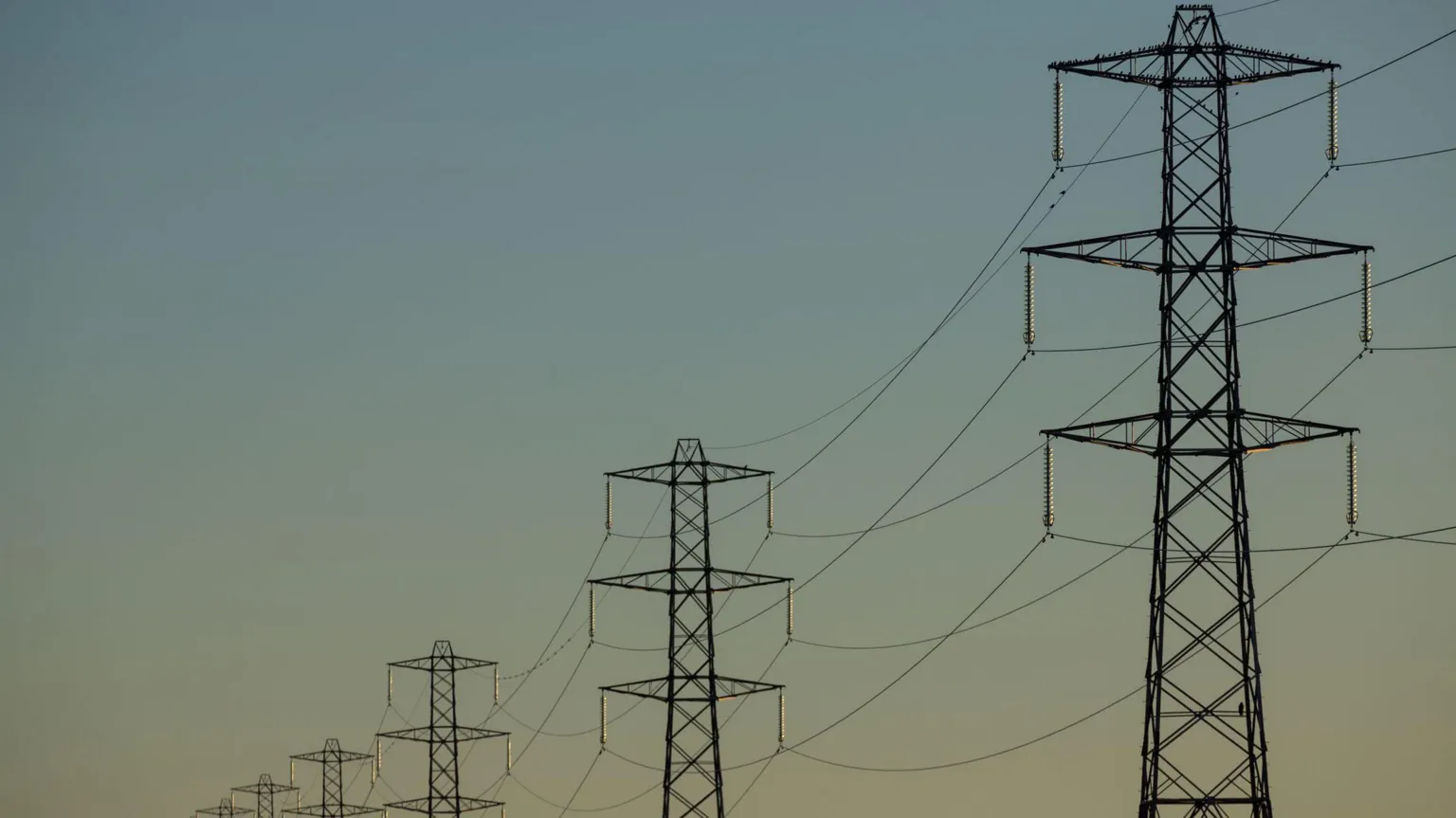 More pylons linked up across the skyline