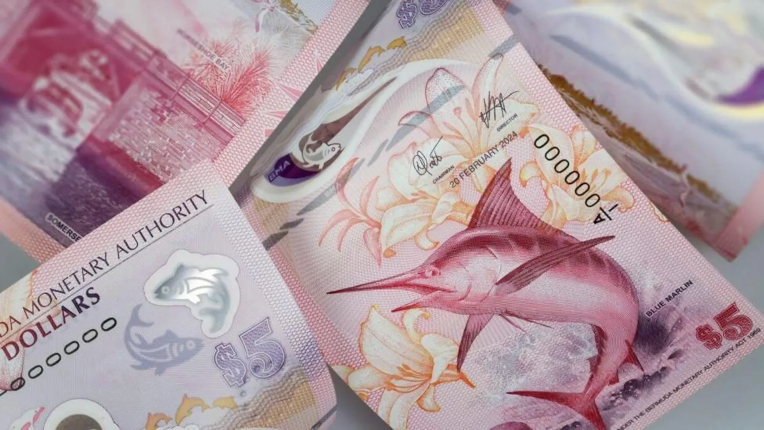 De La Rue Bermuda Monetary Authority's $5 note.