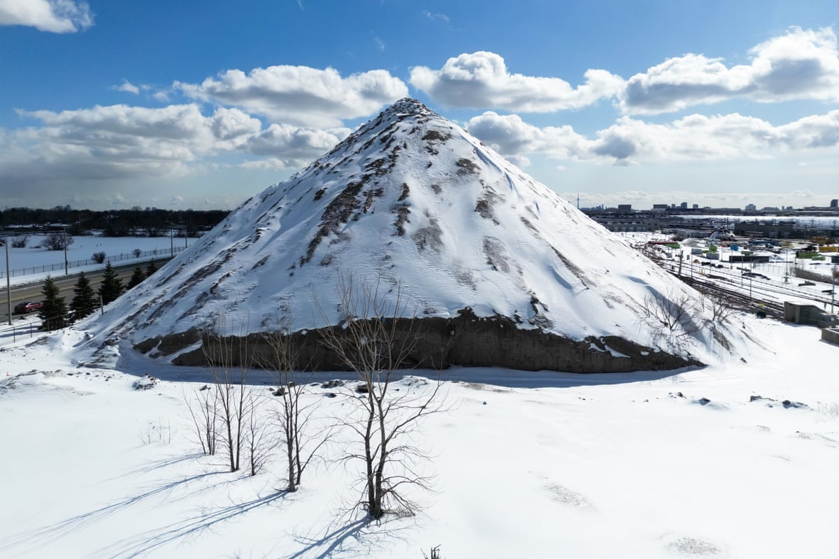 A wide view of a snow mountain
