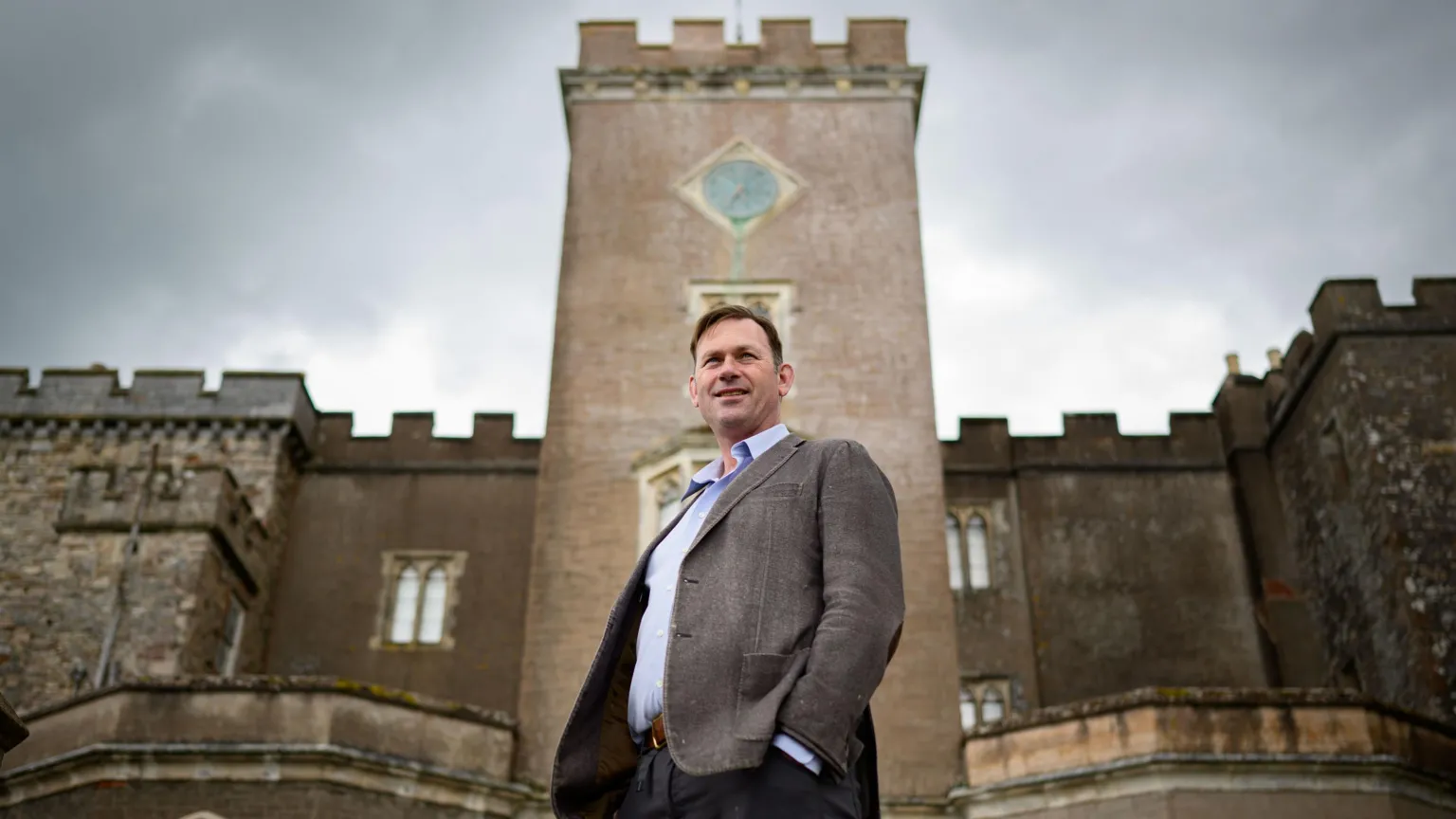 Shutterstock Charles Courtenay, the 19th Earl of Devon pictured at Powderham Castle, Devon where he resides.