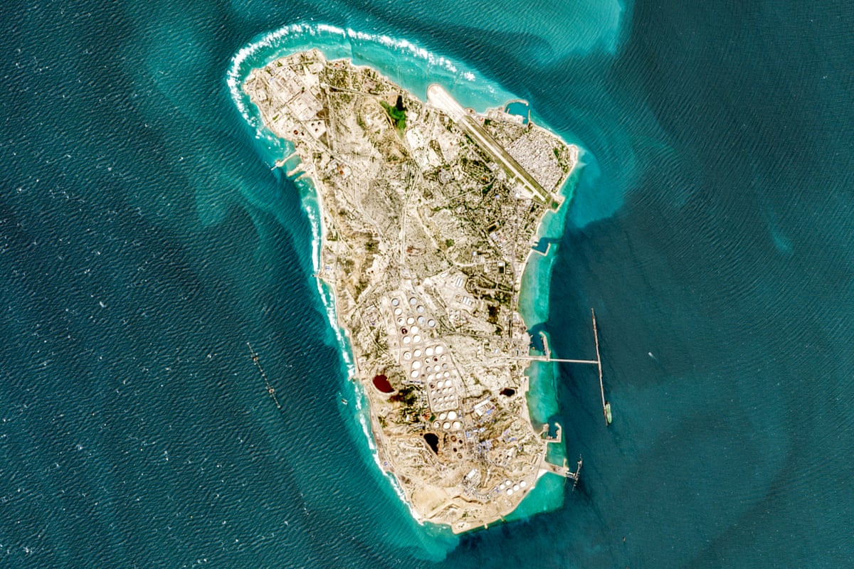 aerial view of island