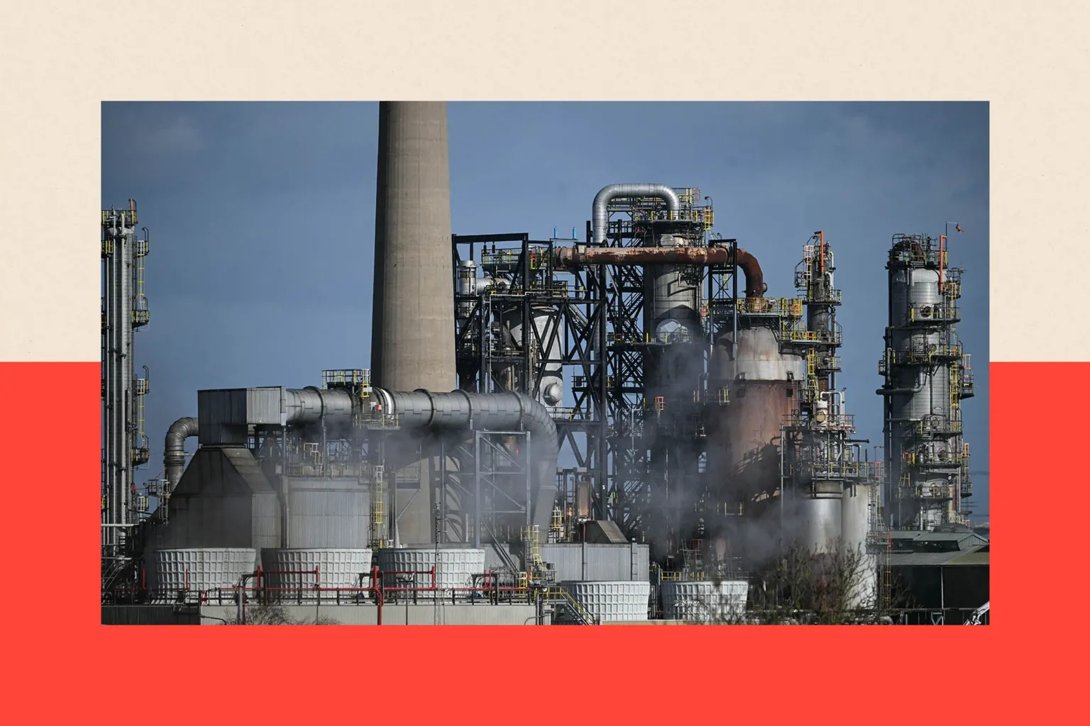 AFP via This general view shows the Humber Refinery near South Killingholme, north-east England 