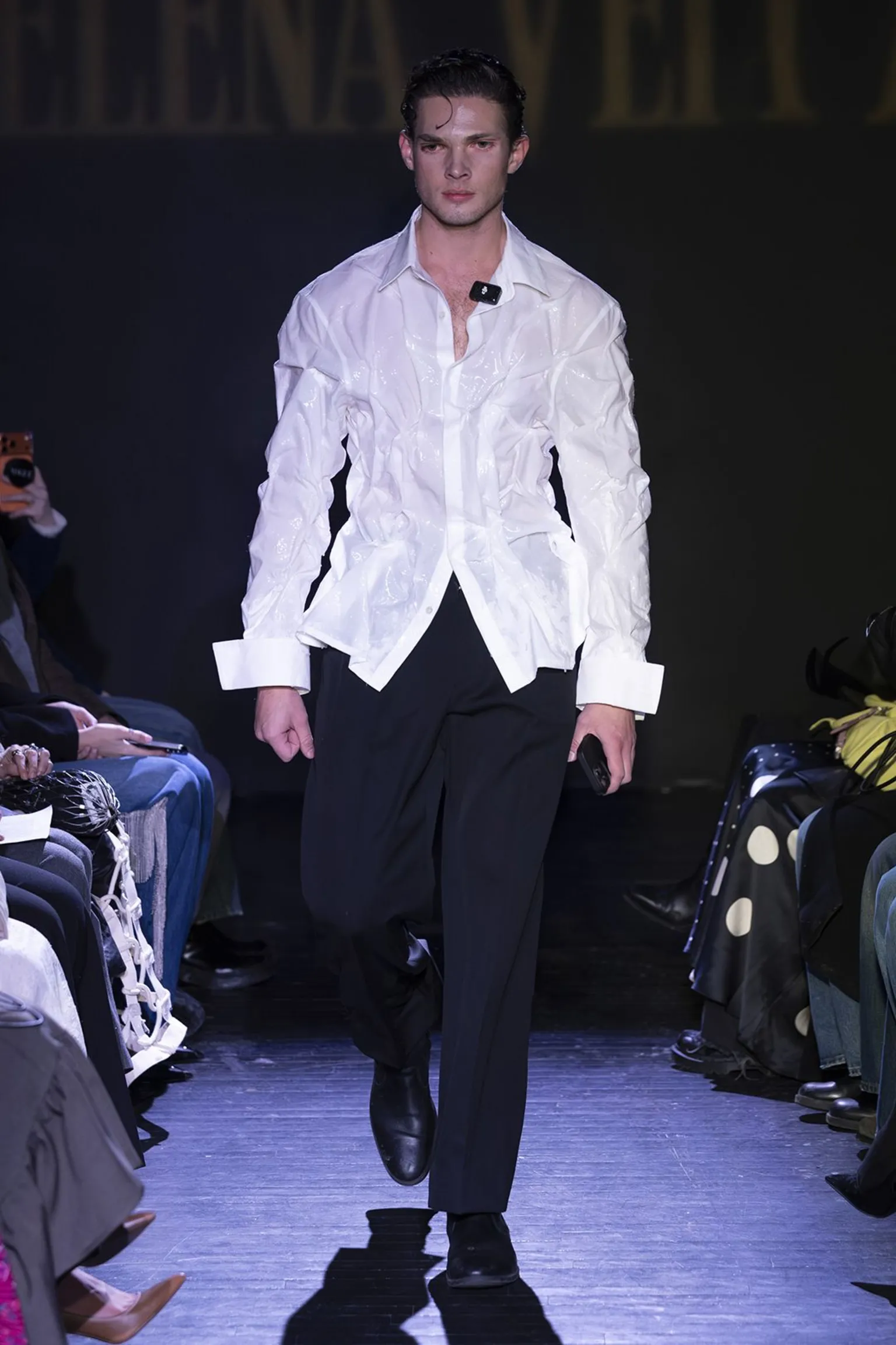 Victor VIRGILE/Gamma-Rapho via Clavicular walks the runway during the Elena Velez Ready to Wear Fall/Winter 2026-2027 fashion show as part of the New York Fashion Week on February 12, 2026 in NY.