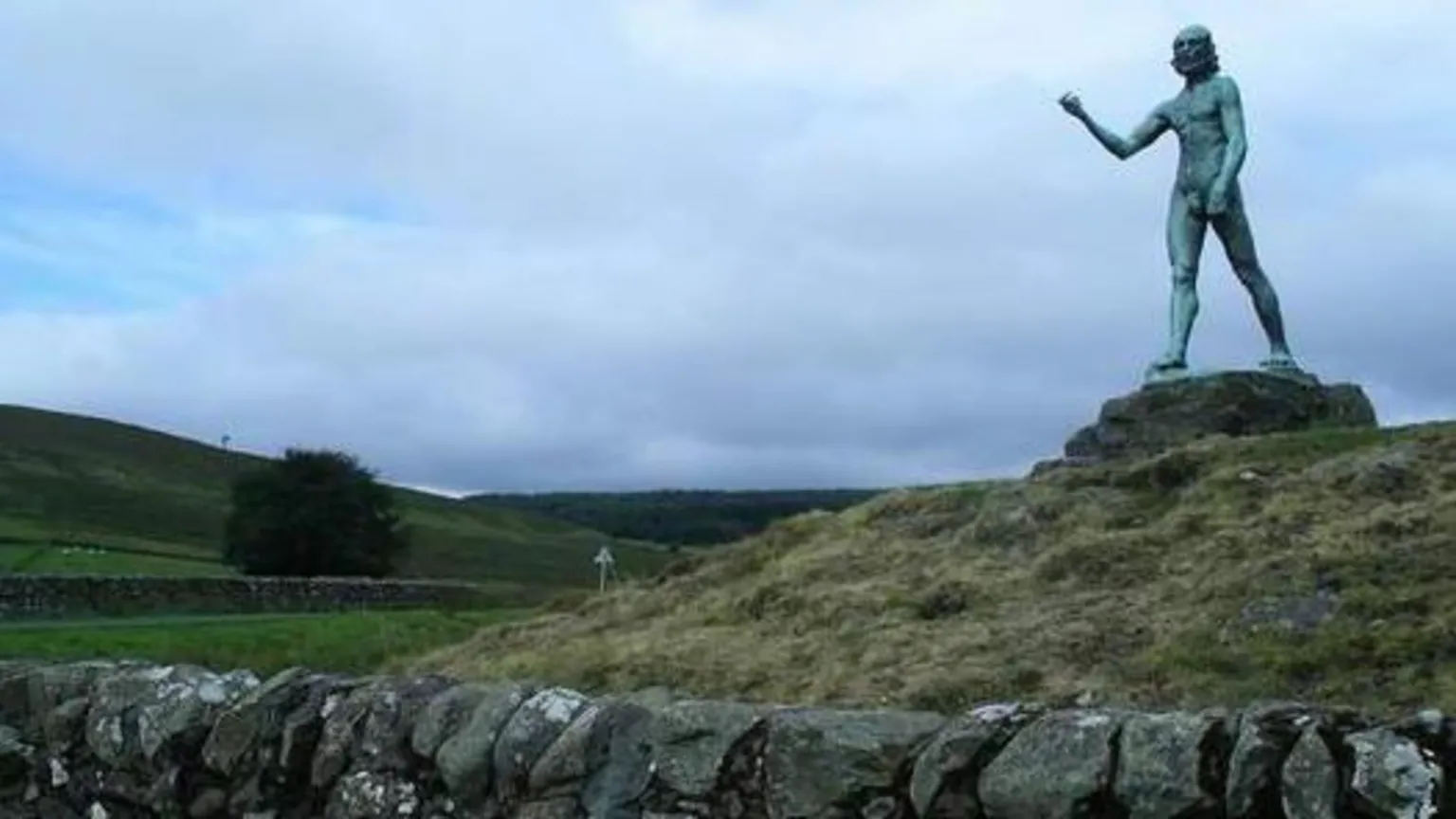 Lynne Kirton A statue of John the Baptist in a rural Dumfries and Galloway landscape