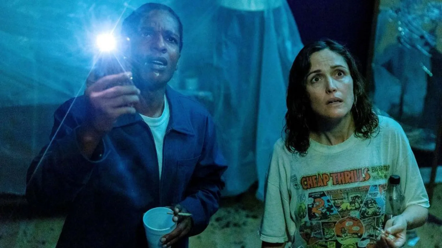 A24 ASAP Rocky and Rose Byrne in If I Had Legs I'd Kick You