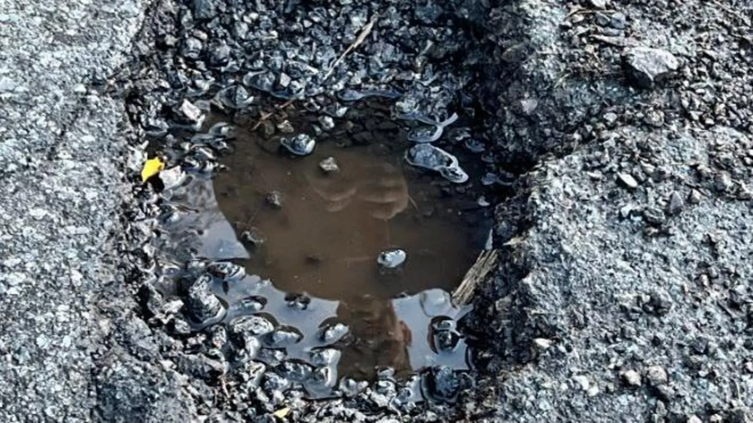 Pothole in Cardiff