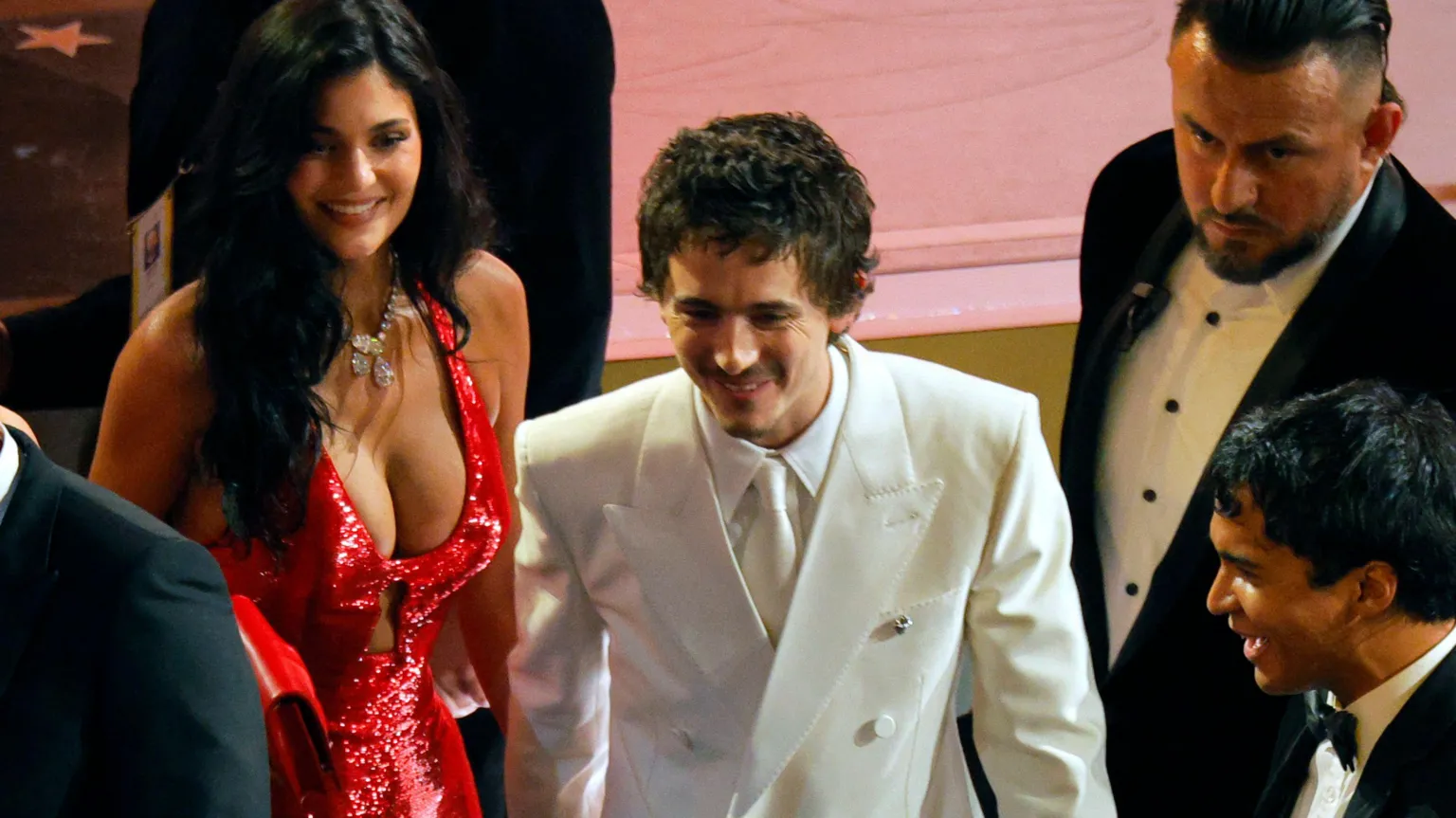  Timothee Chalamet and Kylie Jenner arrive for the Oscars show at the 98th Academy Awards in Hollywood, Los Angeles, California