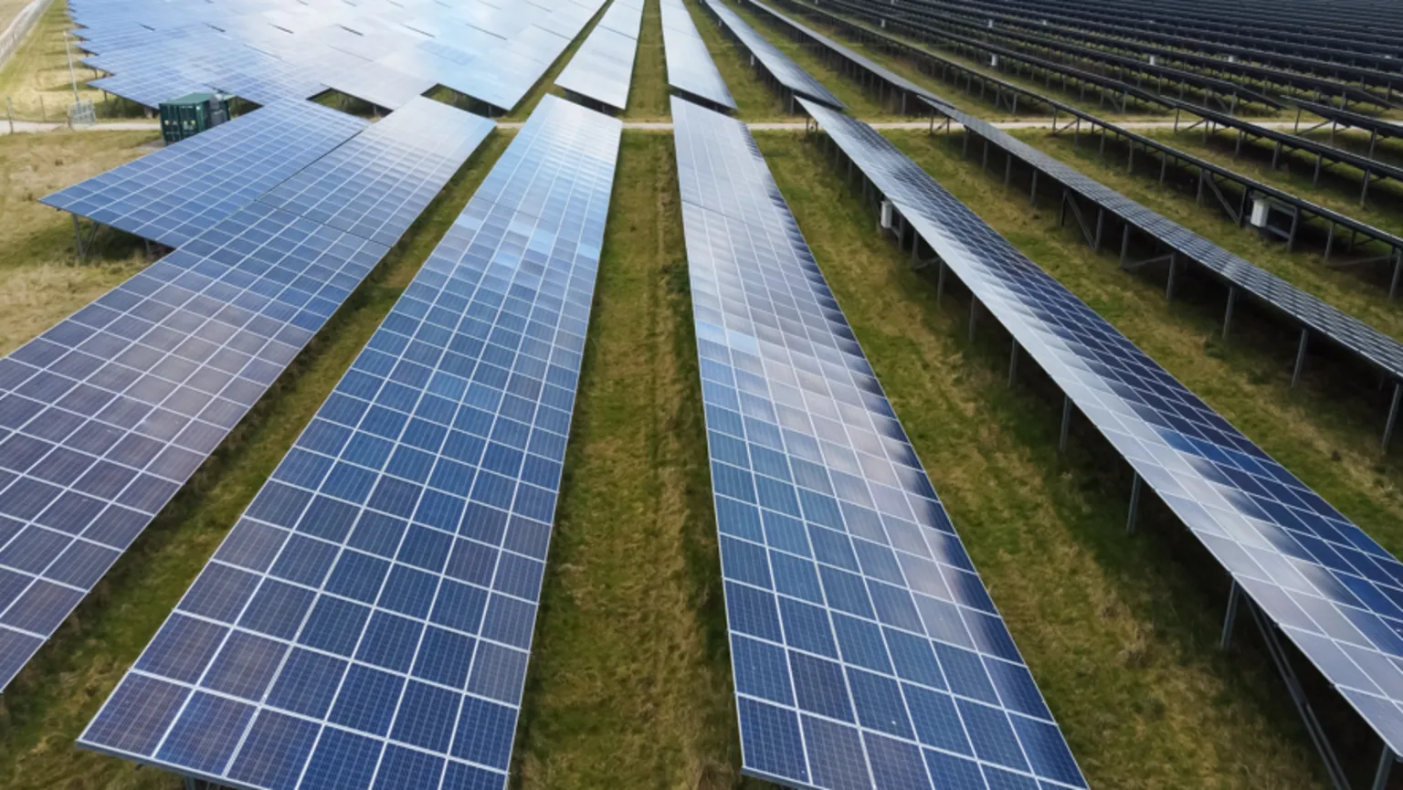  Rows of solar panels
