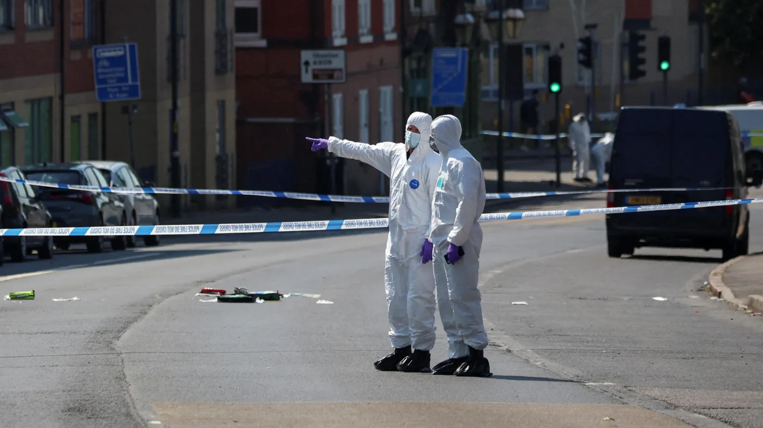  Forensic police cordon in Nottingham