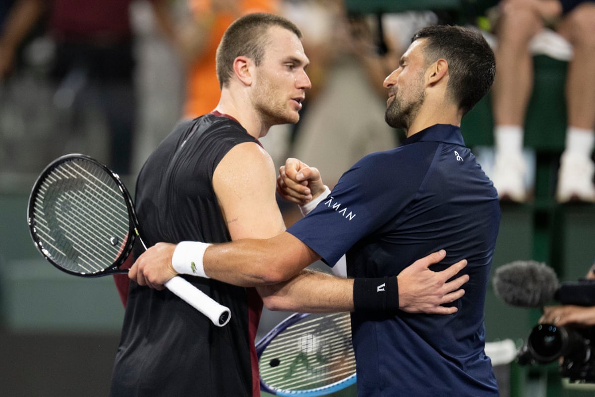 Jack Draper and Novak Djokovic