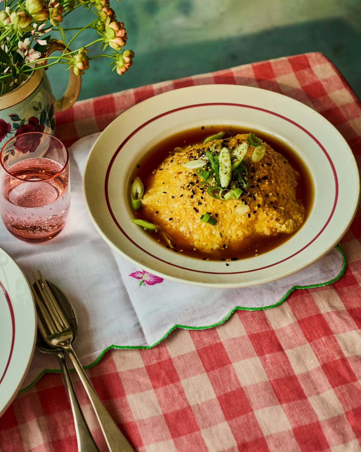 Georgie Hayden’s Tenshinhan: (crab omelette with steamed rice)