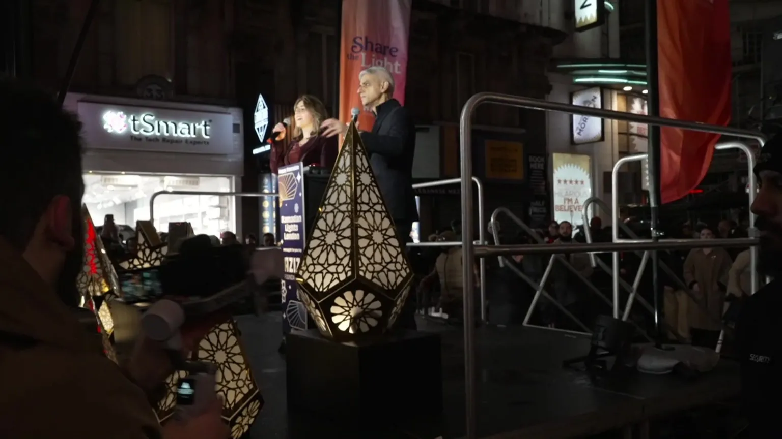 The mayor of London at the 2026 Ramadan lights