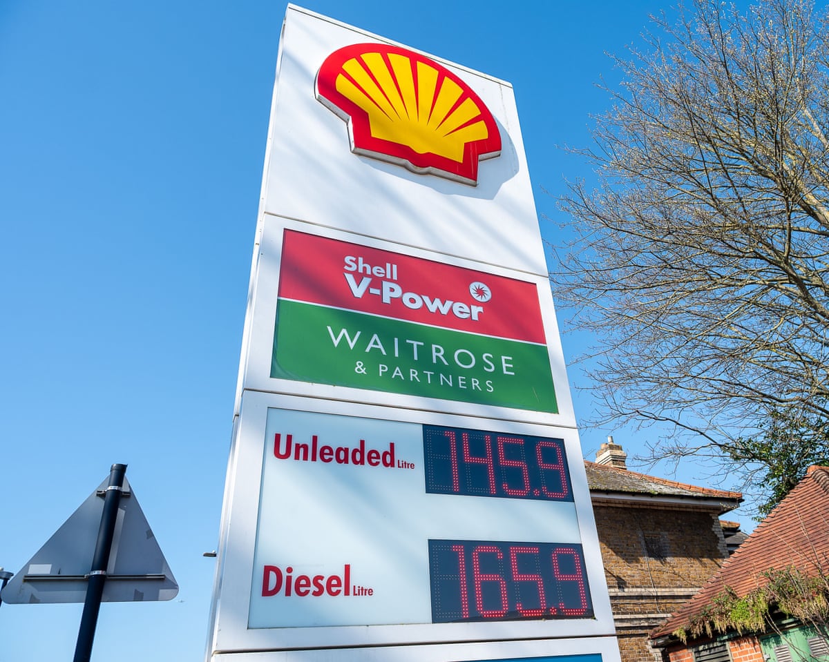 A Shell petrol station in Dedworth, Windsor, Berkshire
