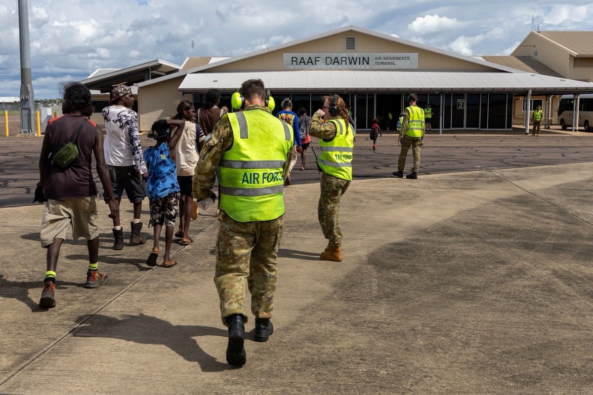 The Australian Defence Force evacuated residents in the Numbulwar community