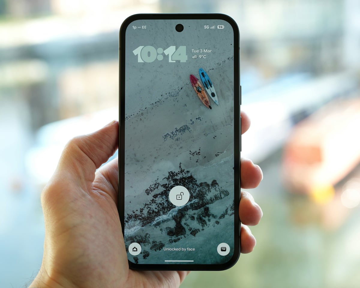 The lock screen of the Pixel 10a.