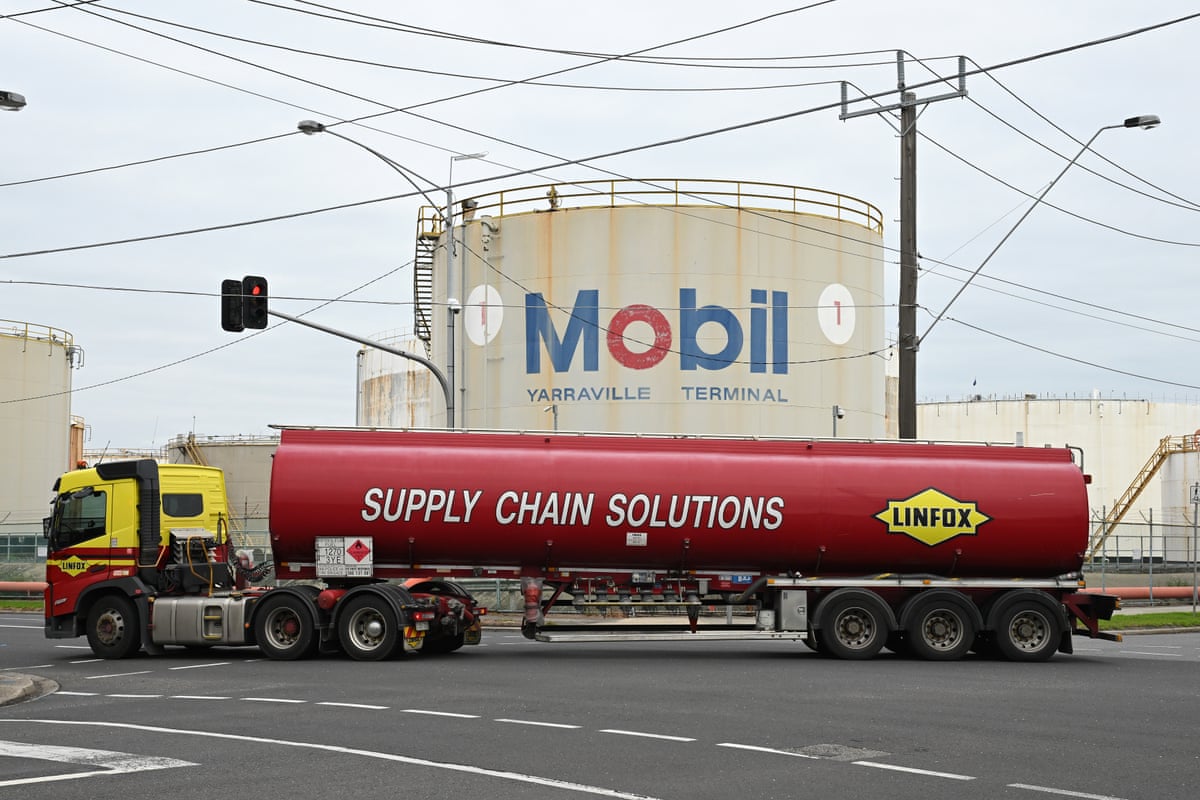 A fuel truck in Melbourne’s west
