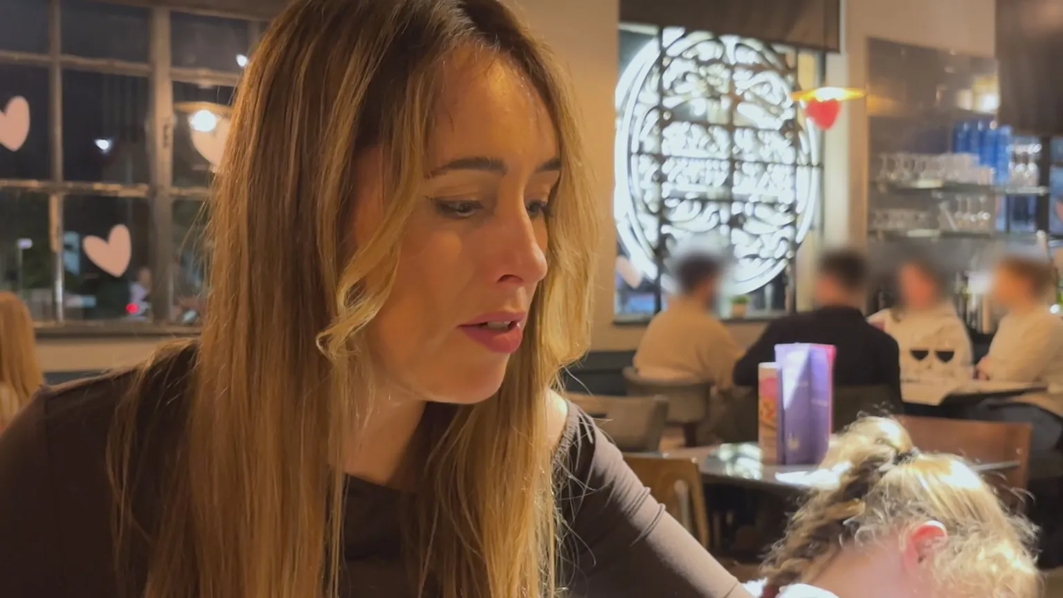 Rachel George in Pizza Express