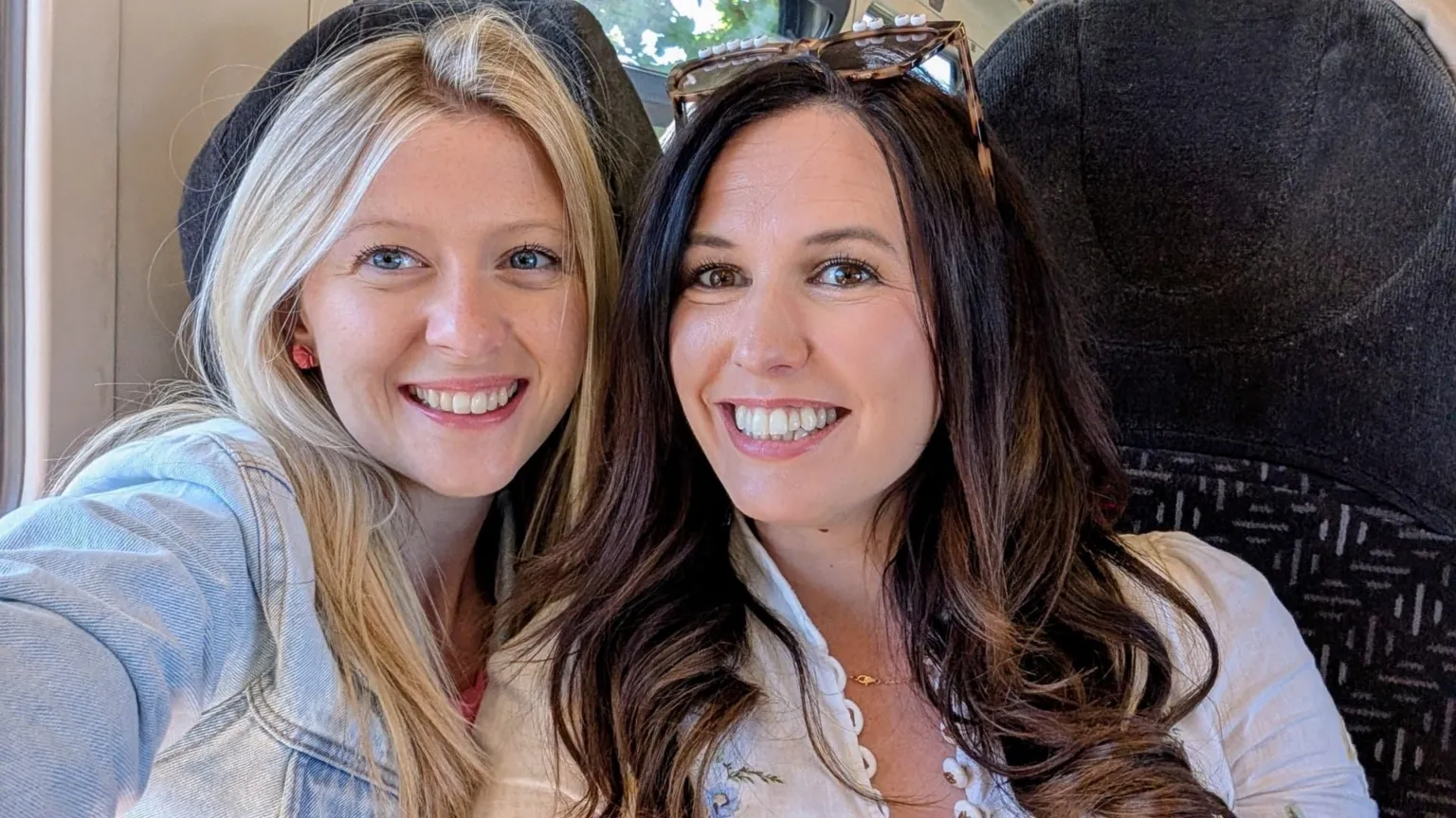 Laura Allis Two women smile at the camera 