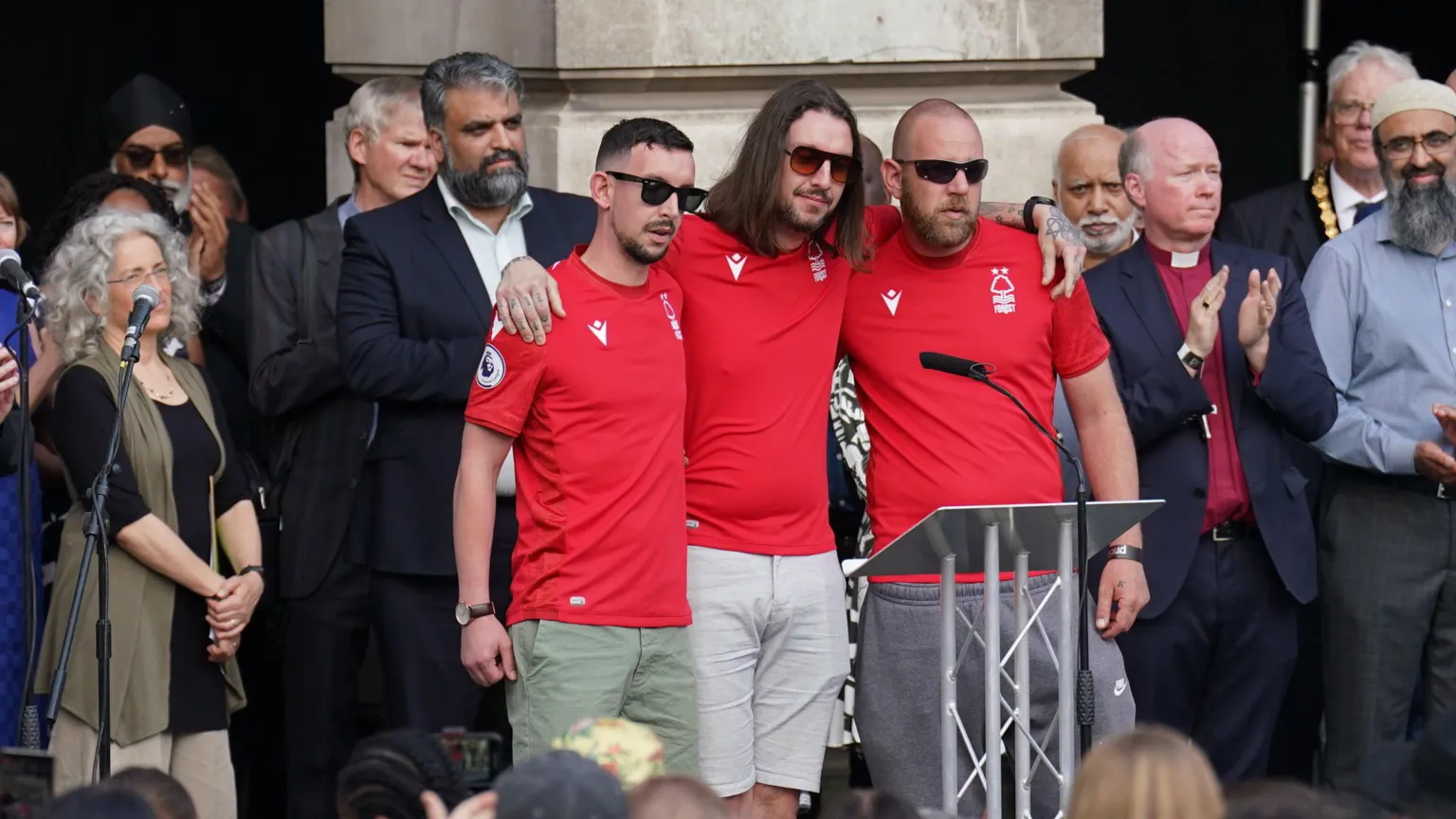  Coates brother at vigil in Nottingham's Market Square on 16 June 2023 after the Nottingham attacks