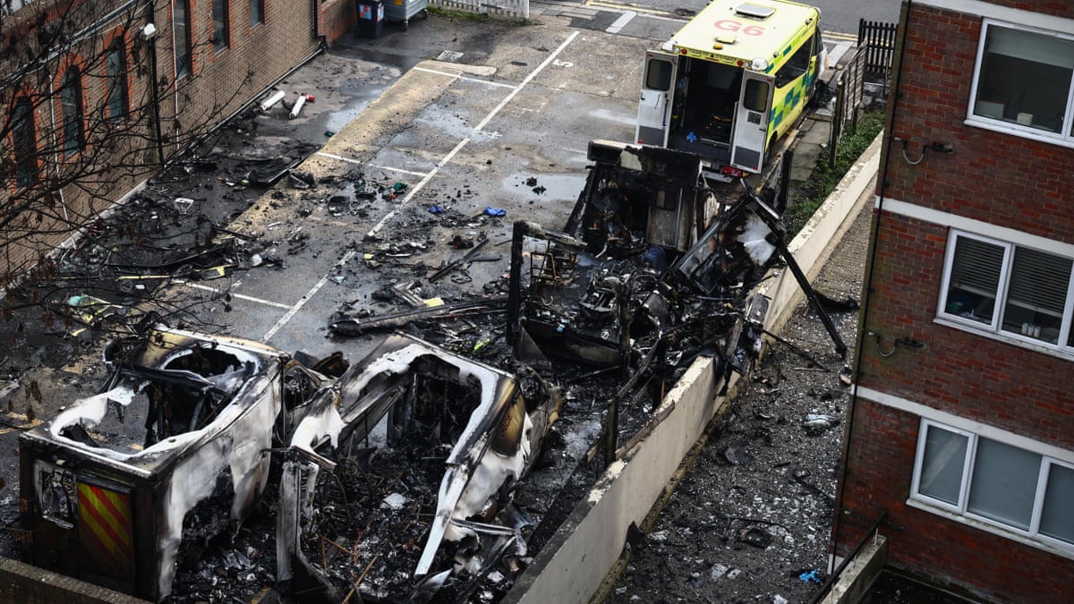 Community and officials react to attack on Jewish charity’s ambulances – video