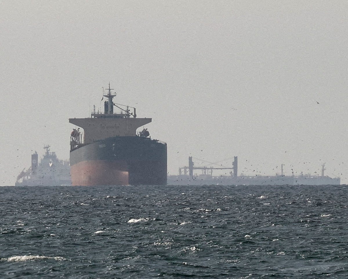 Cargo near the strait of Hormuz earlier in March