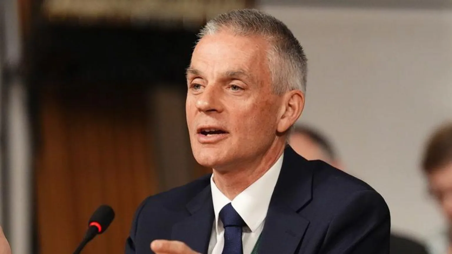 BBC director-general Tim Davie in a shirt and tie and suit jacket