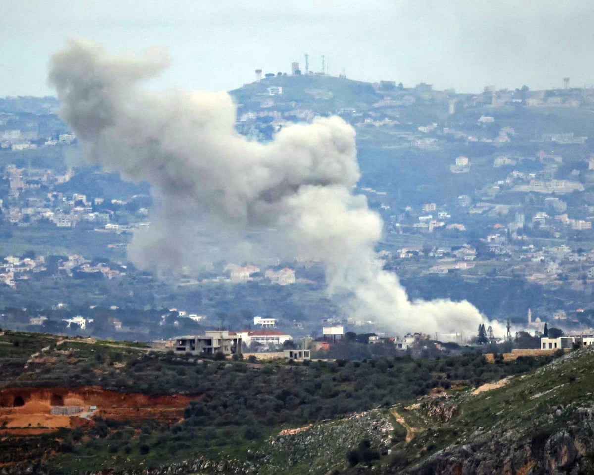 Smoke rises from the site of an Israeli airstrike that targeted the southern Lebanese village of Dayr Seryan on Wednesday
